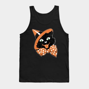 Vintage Halloween Black Cat Tank Top